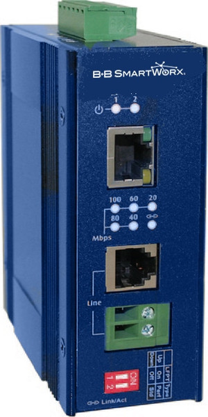 B&B Electronics EIR2-EXTEND Network transmitter Blau 100Mbit/s Netzwerk-Erweiterungsmodul