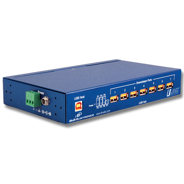 IMC Networks UHR307 USB 2.0 Type-B 12Mbit/s Blau Schnittstellenhub