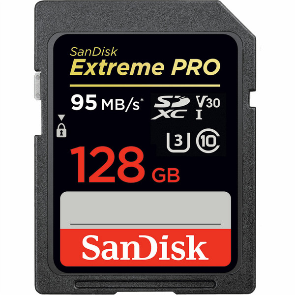 Sandisk Extreme Pro 128GB SDXC UHS-I Class 10 memory card