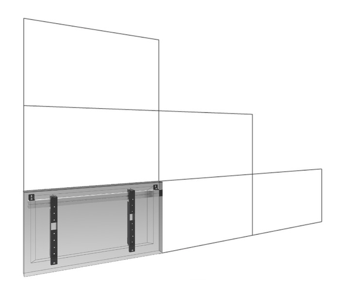 SmartMetals 172.1222-46 60" Aluminium flat panel wall mount