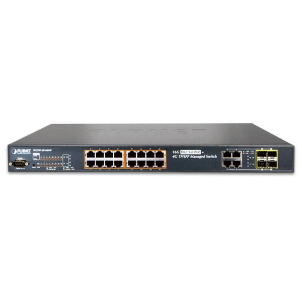 Digitus WGSW-20160HP Managed L2 Gigabit Ethernet (10/100/1000) Power over Ethernet (PoE) 1U Black network switch