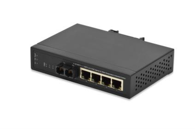 ASSMANN Electronic 4-Port Fast Ethern.PoE Switch ungemanaged Fast Ethernet (10/100) Energie Über Ethernet (PoE) Unterstützung Schwarz