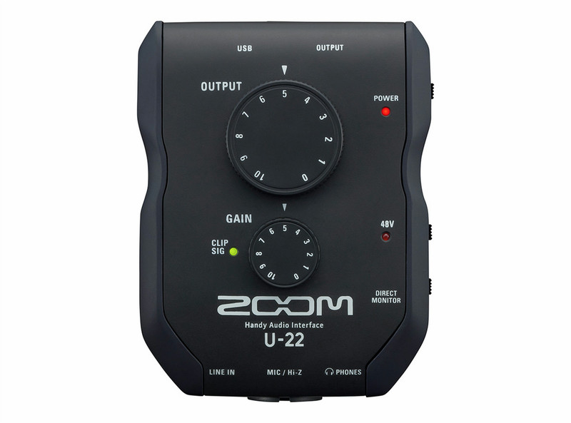 Zoom U-22 2.0 Представление / сцена Проводная Черный усилитель звуковой частоты