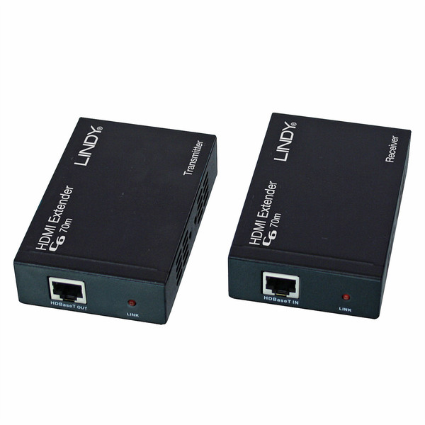 Lindy 38139 AV transmitter & receiver Black AV extender