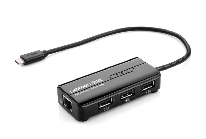 Ugreen 30289 USB 3.0 (3.1 Gen 1) Type-С 480Мбит/с Черный хаб-разветвитель