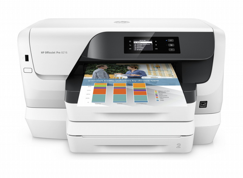 HP Officejet Pro 8218 Цвет 2400 x 1200dpi A4 Wi-Fi Черный, Белый струйный принтер