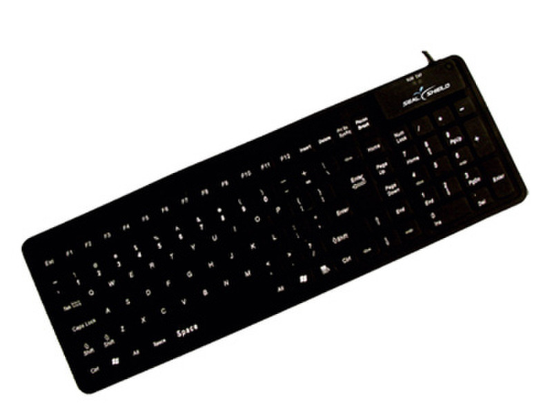 Seal Shield Seal Flex USB QWERTY Black keyboard