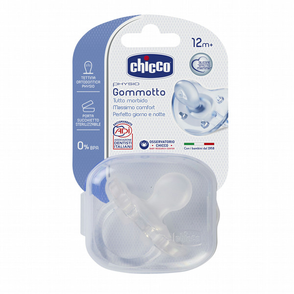 Chicco 105644001 Free-flow baby pacifier Kieferorthopädisch Silikon Transparent Baby-Schnuller