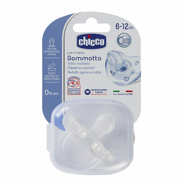 Chicco 105644002 Night baby pacifier Ортодонтический Силиконовый Прозрачный соска-пустышка