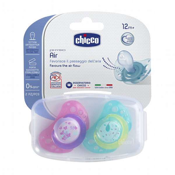 Chicco 105643846 Классическая соска-пустышка Ортодонтический Силиконовый Разноцветный соска-пустышка