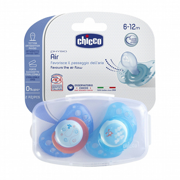 Chicco 105643858 Классическая соска-пустышка Ортодонтический Силиконовый Разноцветный соска-пустышка