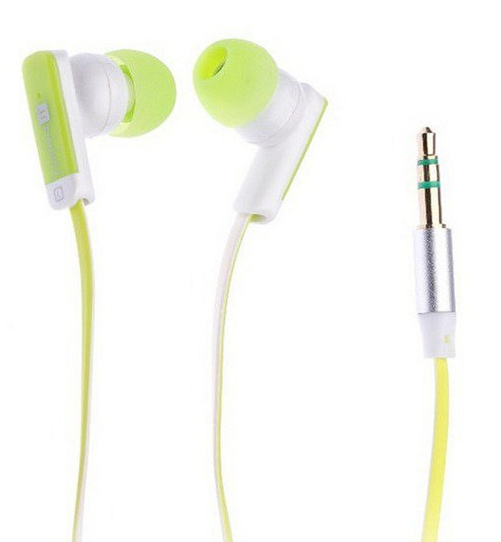 Connect IT CI-384 Intraaural In-ear Green,White headphone