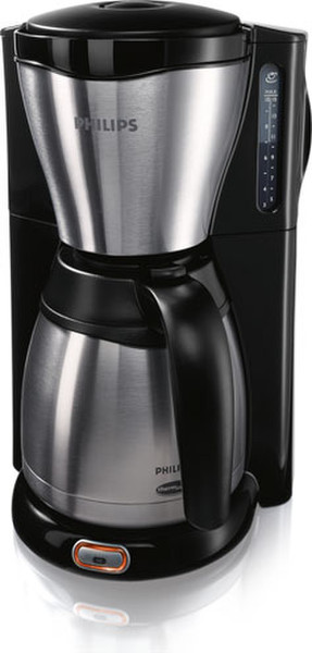 Philips Café Gaia Collection HD7546/22 Отдельностоящий Полуавтомат Капельная кофеварка 1.2л 15чашек Черный, Металлический кофеварка