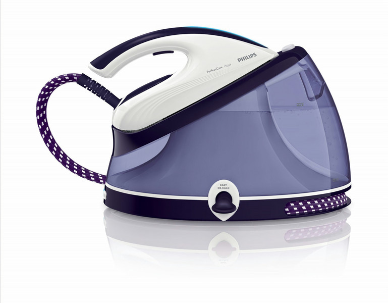 Philips PerfectCare Aqua GC8641/31 2.5L T-ionicGlide soleplate Violet,White steam ironing station