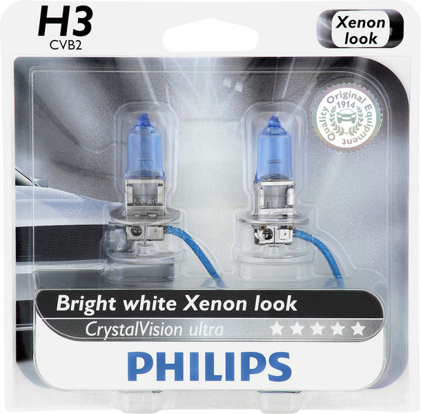 Philips CrystalVision Ultra 12336CVB2 H3 55Вт Ксенон PK22s лампа для автомобилей