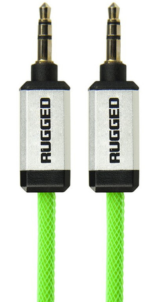 Gecko GG100066 1м 3.5mm 3.5mm Черный, Зеленый, Белый аудио кабель
