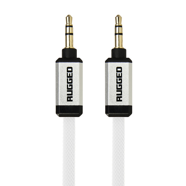 Gecko GG100074 1m 3.5mm 3.5mm Weiß Audio-Kabel