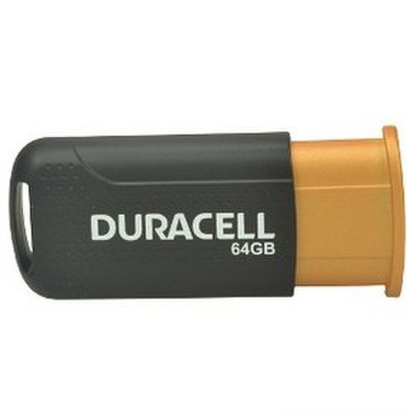 Duracell DRUSB64HP 64GB USB 3.0 (3.1 Gen 1) Type-A Black,Orange USB flash drive