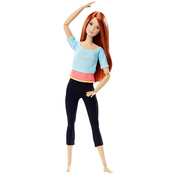 Barbie Made to Move Doll - Blue Top Mehrfarben Puppe