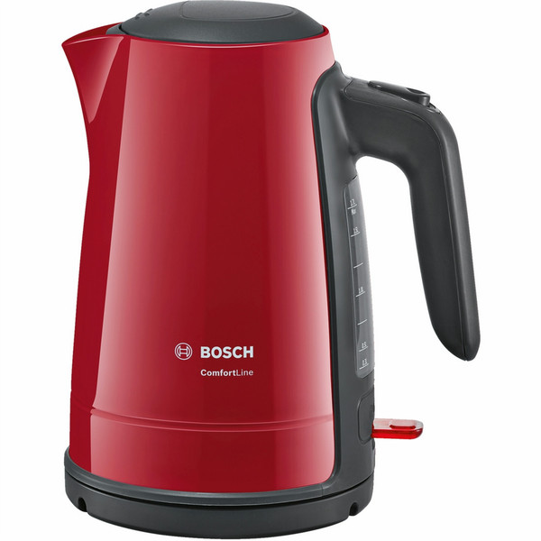 Bosch TWK6A014 1.7л 2400Вт Антрацитовый, Красный электрический чайник