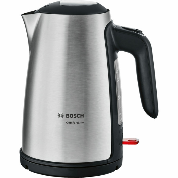 Bosch TWK6A813 1.7л 2400Вт Черный, Нержавеющая сталь электрический чайник