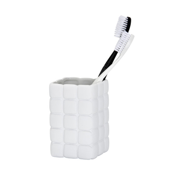 WENKO Black & White 20166100 Kерамический Квадратный Одиночный Отдельностоящий стакан для ванной комнаты тумблер для ванной