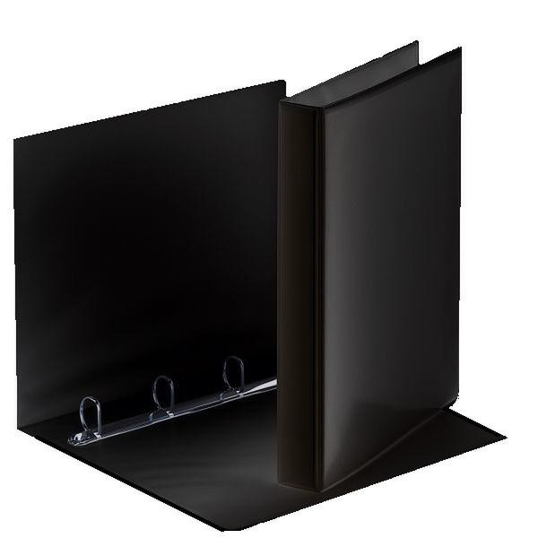 Esselte Panorama Ring Binders Deluxe, PVC Black 4 x 30mm Schwarz Ringmappe