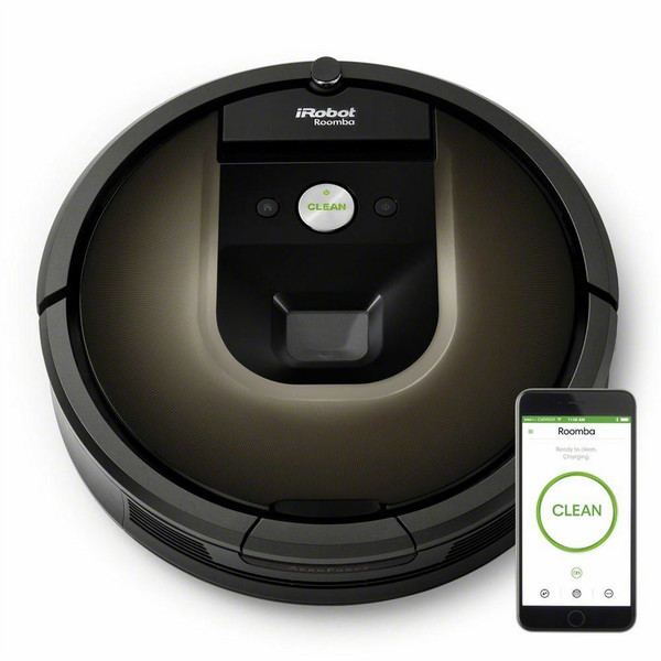 iRobot Roomba 980 Bagless Black,Chocolate robot vacuum