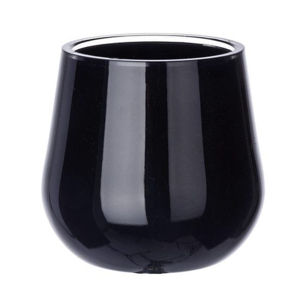 WENKO Black & White 21065100 Акриловый Круглый Одиночный Отдельностоящий стакан для ванной комнаты тумблер для ванной