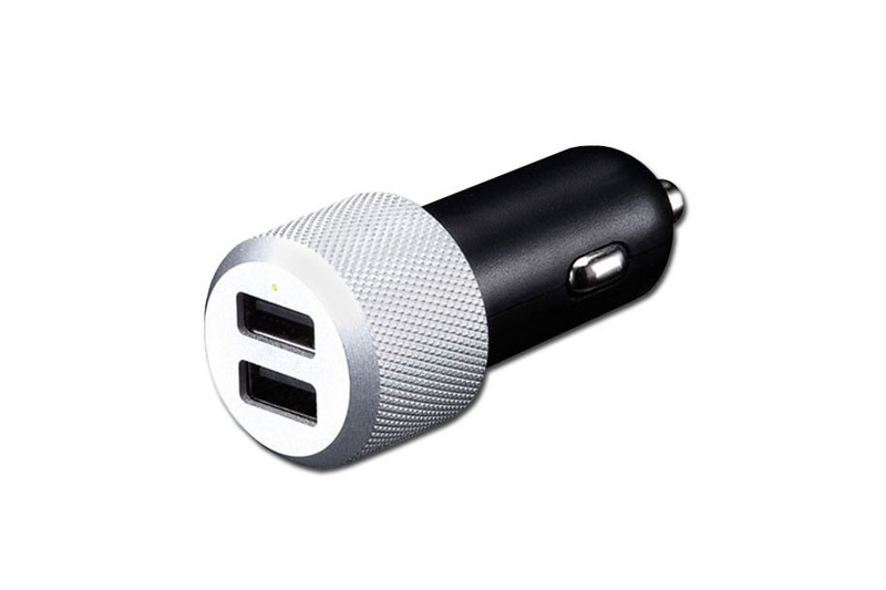 JustMobile CC-128S Auto Black,Silver mobile device charger