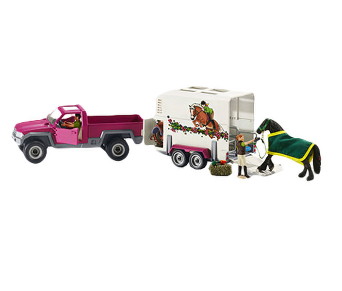Schleich Pick-up mit Pferdeanhänger Kinderspielzeugfiguren-Set