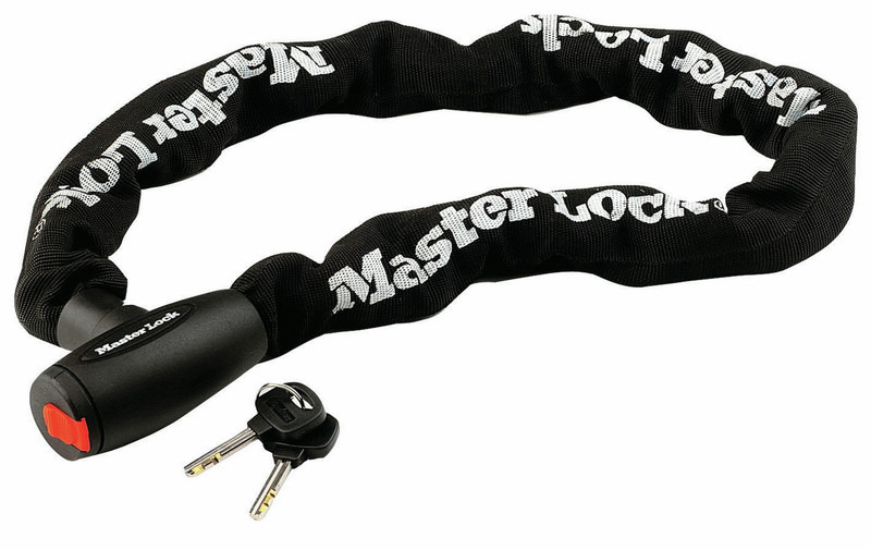 MASTER LOCK 1m Long x 10mm Hardened Steel Chain with Integrated Keyed Lock