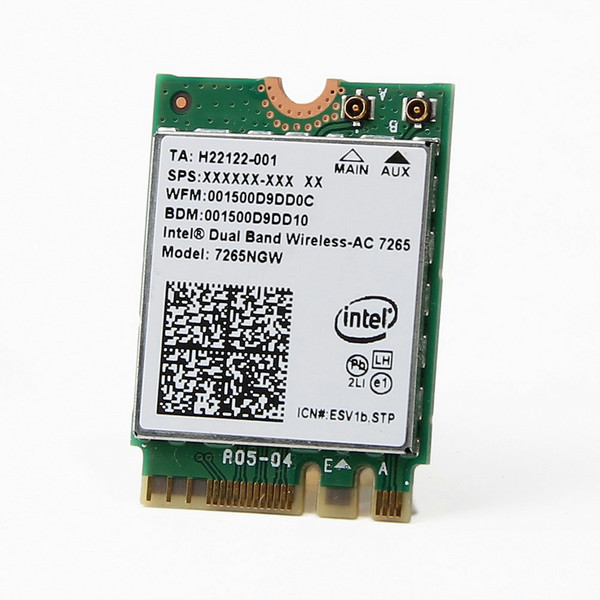 Intel AC 7265 Internal WLAN/Bluetooth 867Mbit/s