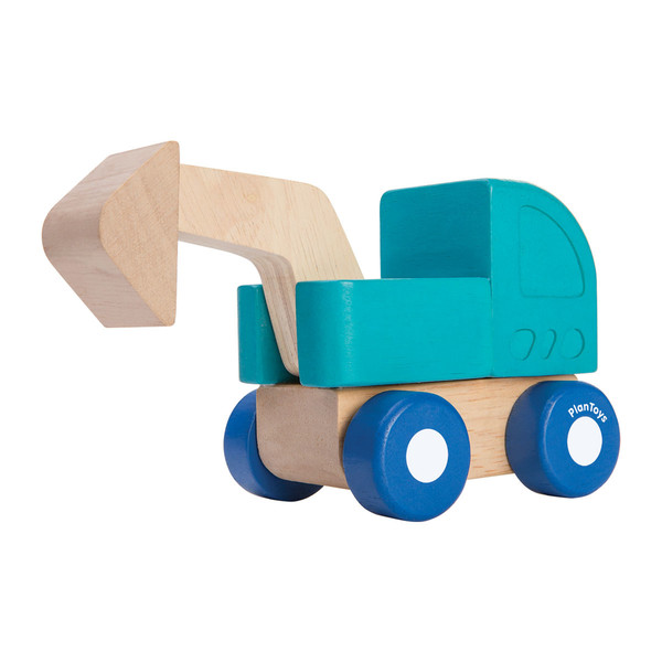 PlanToys Mini Excavator Holz Spielzeugfahrzeug