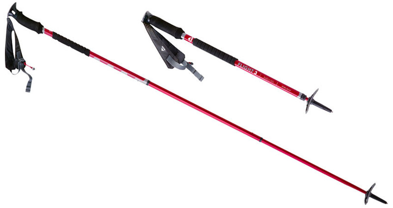 MSR Flight 3 1400mm Red Aluminium ski pole