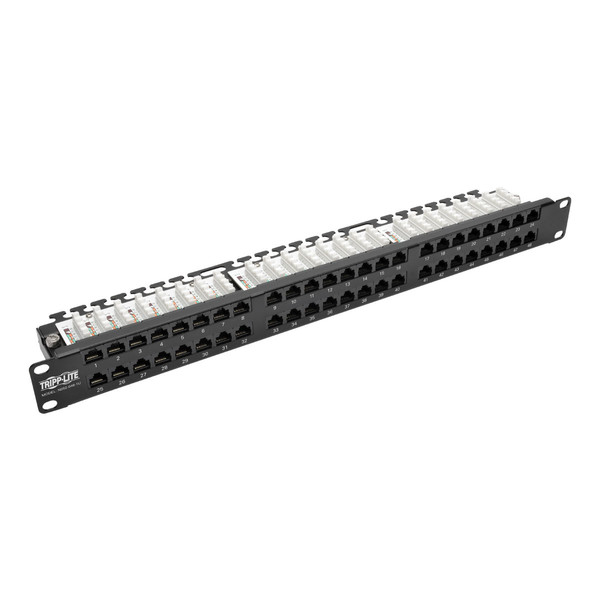Tripp Lite 48-Port 1U Rack-Mount High-Density UTP 110-Type Patch Panel, RJ45 Ethernet, 568B, Cat5/5e patch panel