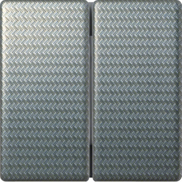 Hager WYA056A4 Silver switch plate/outlet cover