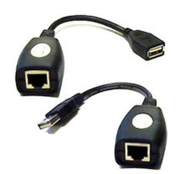 Micropac USB-RJXT USB A RJ-45 Черный кабельный разъем/переходник