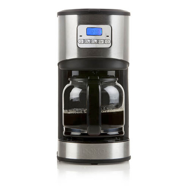 Domo DO479K 1.8L 12cups Black,Silver coffee maker