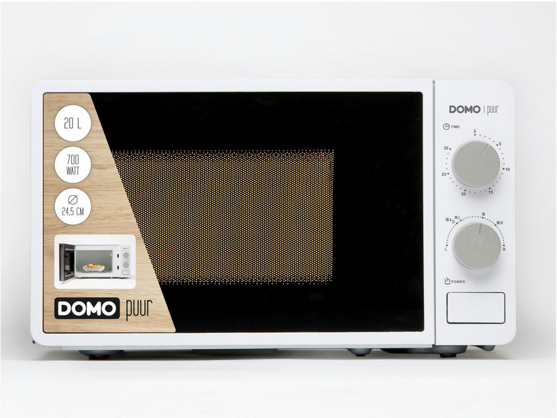 Domo DO2327 Комбинированная микроволновая печь Настольный 20л 700Вт Белый микроволновая печь