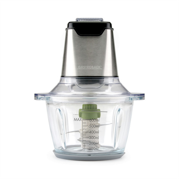 Gastroback 40961 0.6L 400W Stainless steel,Transparent electric food chopper