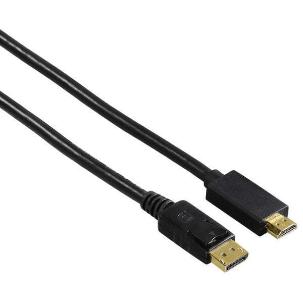 Hama 1.8m, DisplayPort/HDMI 1.8m DisplayPort HDMI Black