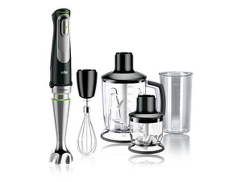 Braun MultiQuick 9 Immersion blender 1.25L 1000W Black,Metallic,Transparent