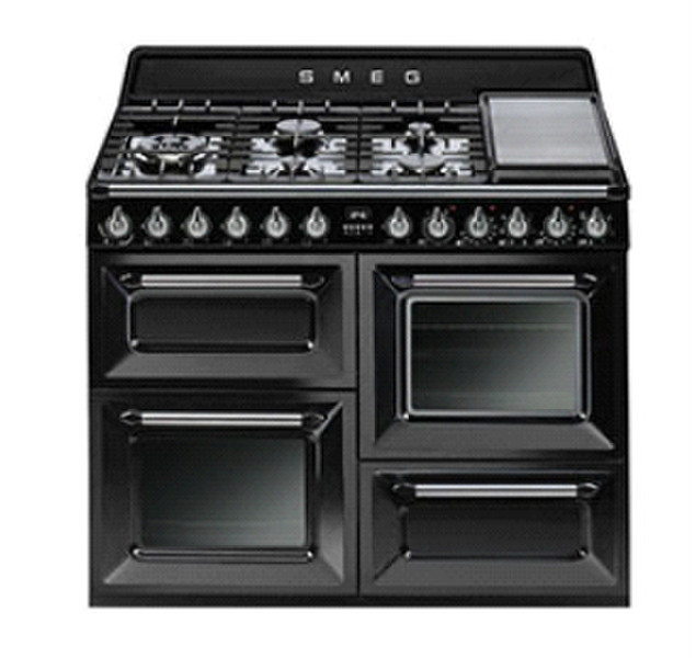 Smeg TR4110NNL Freestanding Gas hob A Black cooker