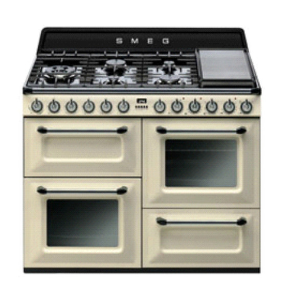 Smeg TR4110CNL Freestanding Gas hob A Cream cooker