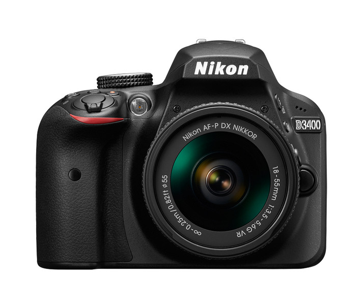 Nikon D3400 + AF-P DX NIKKOR 18-55mm f/3.5-5.6G VR 24.2МП CMOS 6000 x 4000пикселей Черный