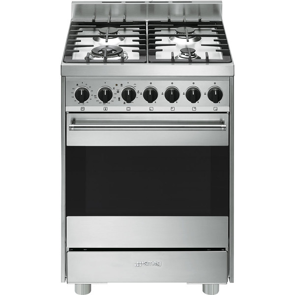 Smeg B6GMXI9 Freestanding Gas hob A Stainless steel cooker