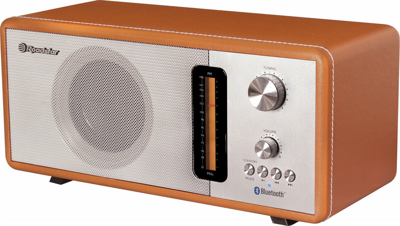 Roadstar HRA-1350US/BT Tragbar Analog Braun, Silber Radio