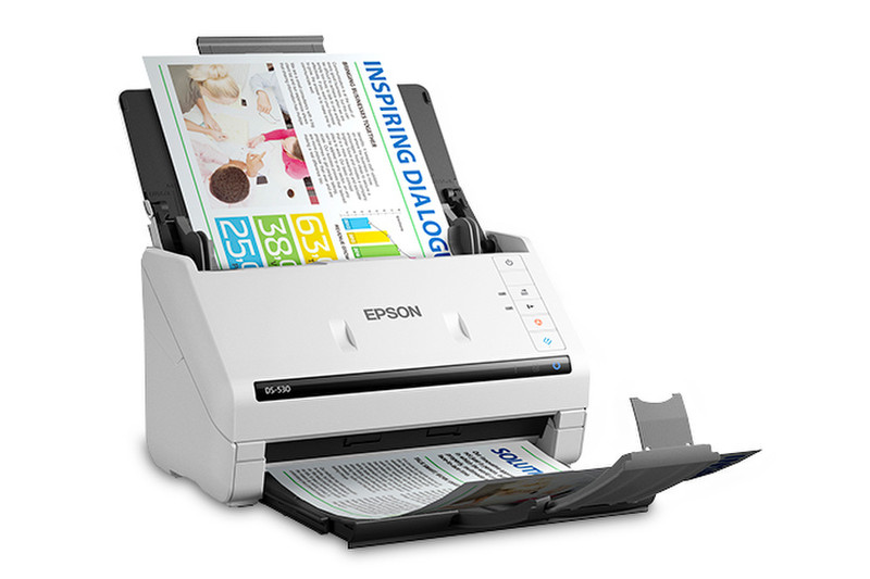 Epson DS-530 Полистовая подача 300 x 300dpi Белый