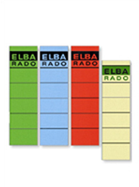 Elba Spine Label for Lever Arch Files 190 x 59 mm Red Красный 10шт самоклеящийся ярлык